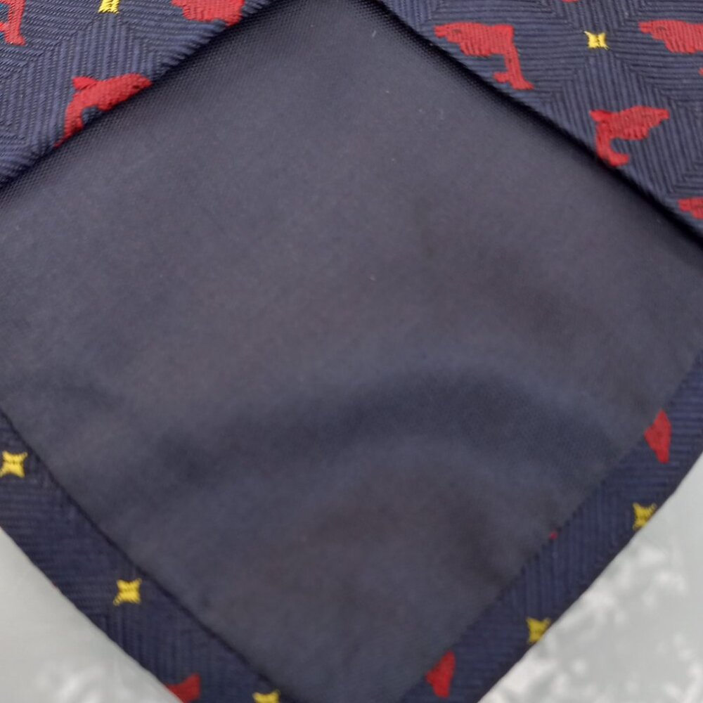 Roxy of Italy Neck Tie Dolphins & Stars 100% Silk - Picture 9 of 9